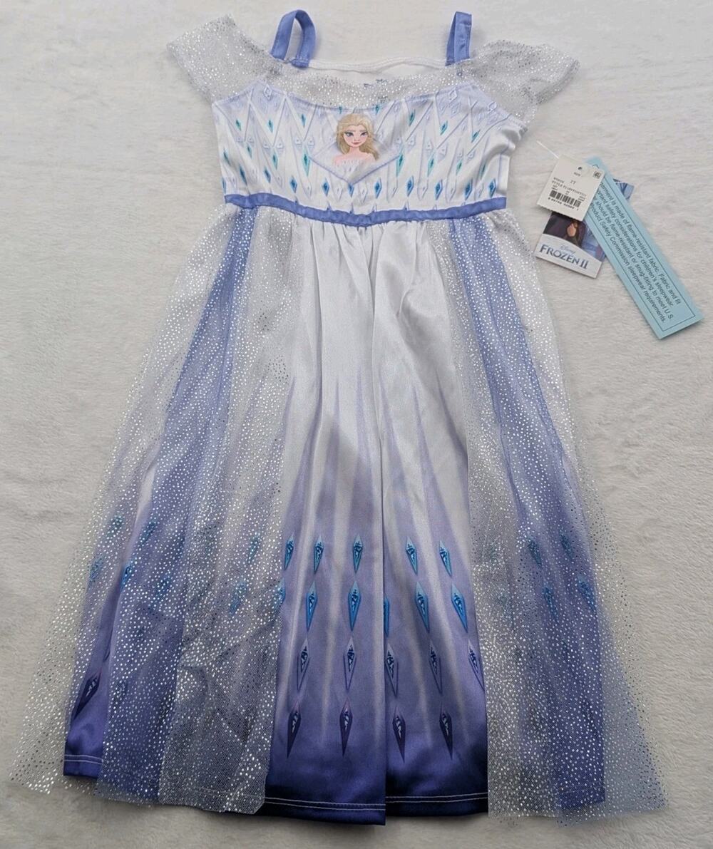 Frozen II Girls Size 2T Elsa Pixie Sparkle Twirl Tutu Dress Costume NWT
